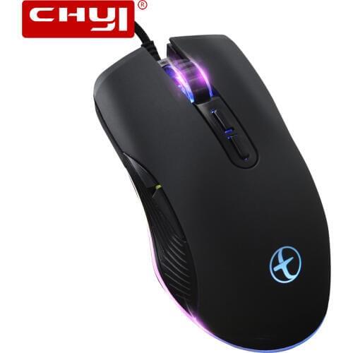 CHYI Wired Computer Gaming Mouse Type-C Optical Mice 7 Buttons 3200DPI Game Mause With LED Light For Gamer PC Laptop Desktop