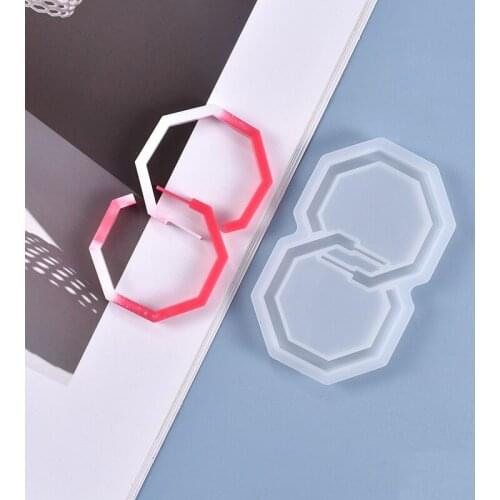 DIY Earring Pendant Crystal Epoxy Mold For Handmade Jewelry Pendant Accessories Silicone Resin Mold Making Tools