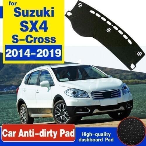 For Suzuki SX4 S-Cross 2014~2019 Anti-Slip Mat Dashboard Cover Pad Sunshade Dashmat Accessories Maruti SX-4 SX 4 S Cross SCross