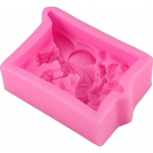 Fairy angel flower Silicone Soap Mold for Making Fondant 3D DIY Form Handmade Cake Decorating Sugarcraft Mould Silicon Mold Tool