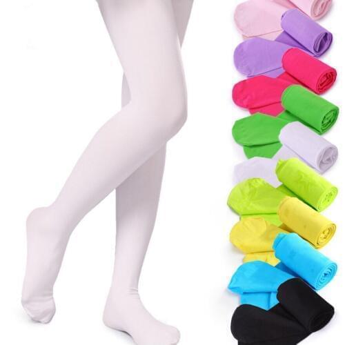 Girls candy color tights for baby kids cute velvet pantyhose girl spring/autumn warm dance stockings children tights For dance