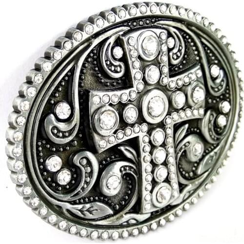 Cross Pattern Belt Buckle Western Cowboy Rodeo Novelty Mens Accessories