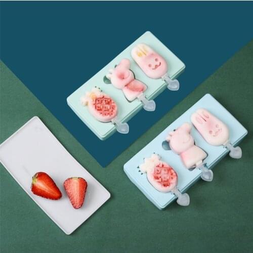 Reusable Ice Cream Molds Home-made Ice Lolly Popsicles Sorbet Container Childrens DIY Cute Drinks Ice Tools Kitchen Accessories
