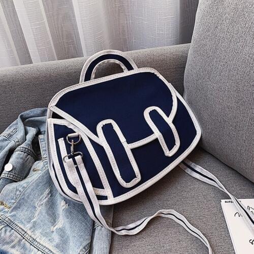 Fashion womens crossbody bag unique design layered layout high quality canvas durable discount handbag 2019 new shoulder bags