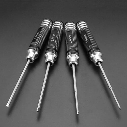 4pcs 1.5/2.0/2.5/3.0mm Ball Head Screwdriver Tool Set For RC Model Toys Drones Cars Helicoopters Quad Installation Repair Parts