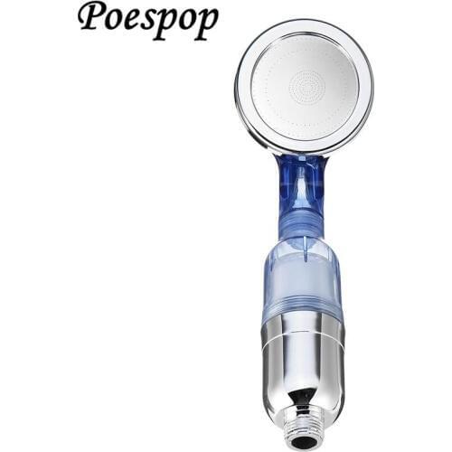 POSEPOP Bathroom Shower Head Water Therapy Shower Anion SPA Water Saving Rainfall High Pressure ABS Spray Shower High Quality