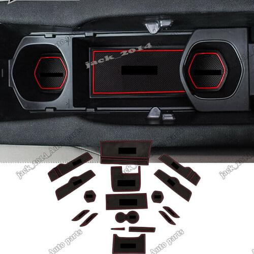 Non-slip Door Slot Pad Cup Holder Rubber Mats 17pcs/set Fit for Honda Civic10th 2016 2017 2018 2019
