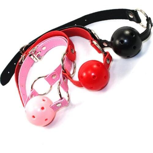 Couple Leather Silicone Gag Ball BDSM Bondage Restraints Sex Ball Harness Strap Gag Sex Toy For Women Accessories
