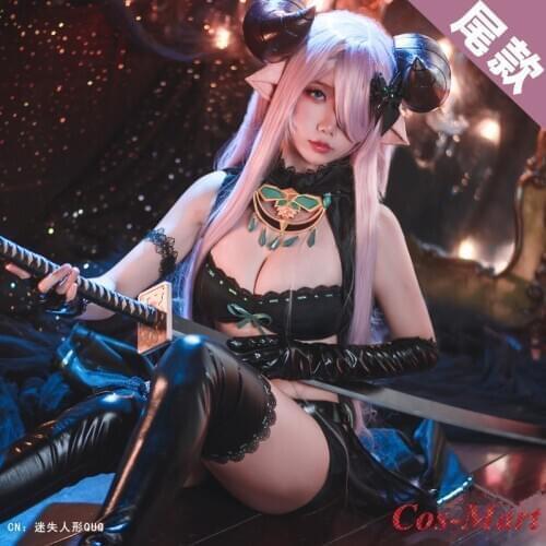 [Pre-sale] Game Granblue Fantasy MAO Cosplay Costume Sexy Black Butterfly Foam Dream Uniform Female Role Play Clothing S-L