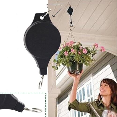 Plant Pulley Hanger Adjustable Flower Pot Retractable Hook Hanging