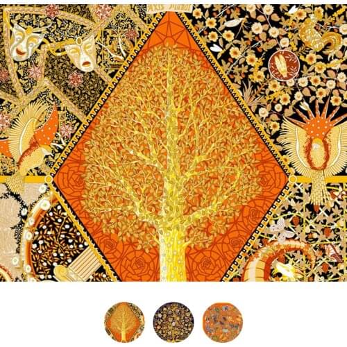 Neck Scarves Luxury Designers Scarf Silk Scarf 90*90cm Luxury Manual Hand Rolled Twill Scarf Vintage Head Scarf Big Scarf 90x90