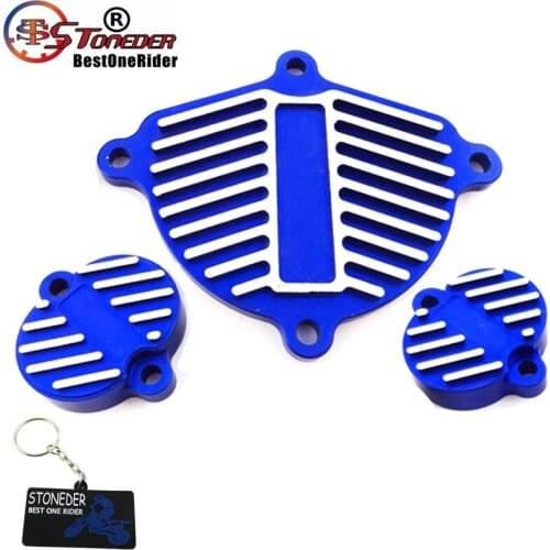 STONEDER Alloy Blue Cam Cover Dress Up Kit For YX 150cc 160cc 1P60F MJ MK Engine Motorcycle Motocross Pit Dirt Bike Motorcycle