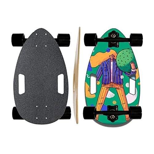 Skateboard 17"Childrens Mini Skateboard Complete 7-Layer Maple Skateboard Mini Land Cruiser ABEC-9 Silent Skateboard for Adults