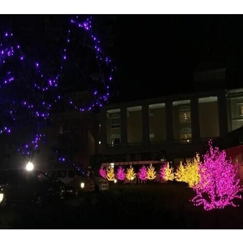 LED Cherry Blossom Tree Night lamp 320pcs LED Bulbs 1.2m Height 110/220VAC Seven Colors for Option Rainproof Outdoor Usage