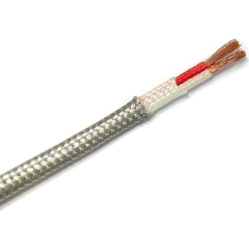 Type B 2*18AWG High Temperature Glass Fiber Insulated Stainless Steel Shielded Temperature Measurement Thermocouple Wire