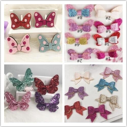 Pet Hairpin dog bowknot glitter powder decorative headdress hairdressing accessories hairpin Dog hair grooming Cat hair bows