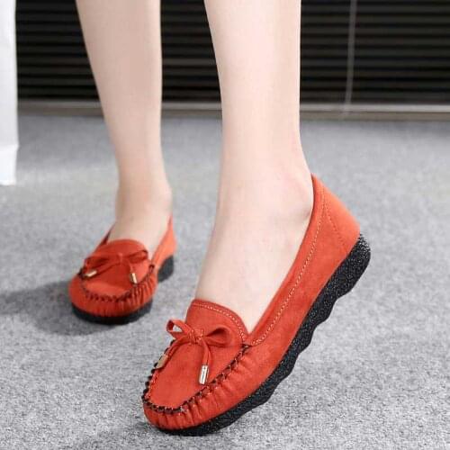 High Quality New 2021 Women Flats Slip on Handmade Bow Brand Driving Shoes Lady Loafers Winter Spring Summer Female Moccasins