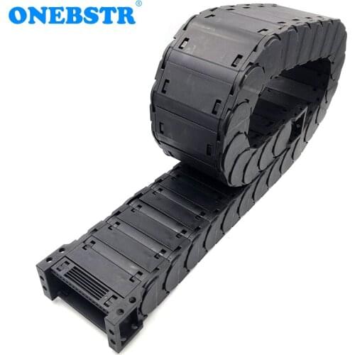 1 Meter D30x25mm Drag Chain Wire Carrier Cable Low Noise Closed Type Open On Both Sides CNC Router Machine Tools Free Shipping