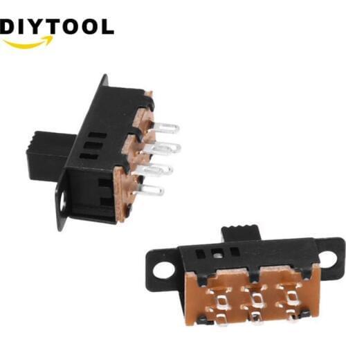 10pcs/lot Micro Slide Switch 6PIN 3 Position 1P2T ON-OFF Toggle Switch Handle high 6mm SS-23D32G6