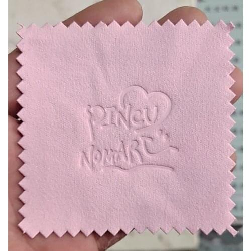 300-1000pcs 6x6cm custom embossed Logo print Jewelry Cleaning Polishing Cloth Brass Polisher for Platinum Silver Gold Cleaner