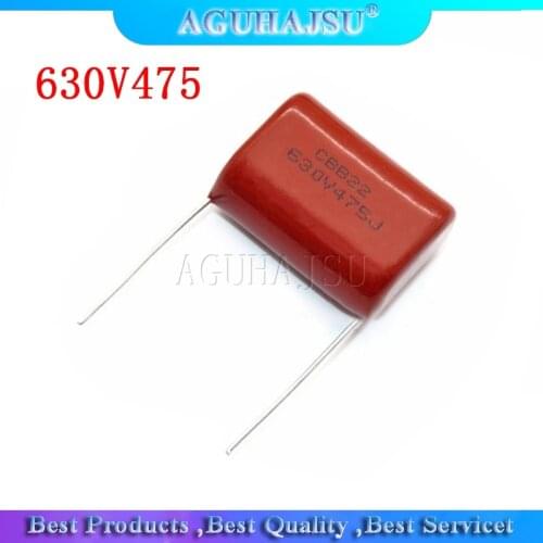 5PCS 630V475 4.7UF Pitch 25MM 630V 475 CBB Polypropylene film capacitor