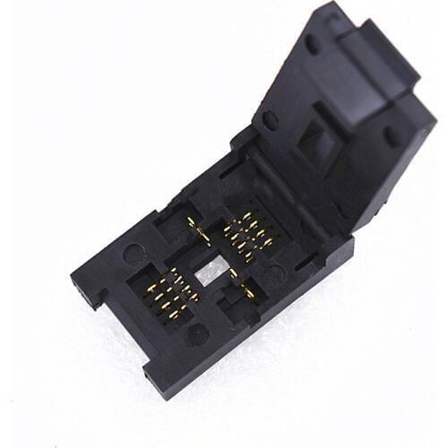 ANDK QFN8 DFN8 WSON8 SON8 burn in Socket Pin Pitch 1.27mm IC Body Size 6x8 mm Clamshell Test Socket Kelivn adapter