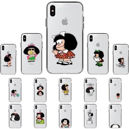 Yinuoda MAFALDA Phone Case for iPhone 11 12 pro XS MAX 8 7 6 6S Plus X 5S SE 2020 XR case