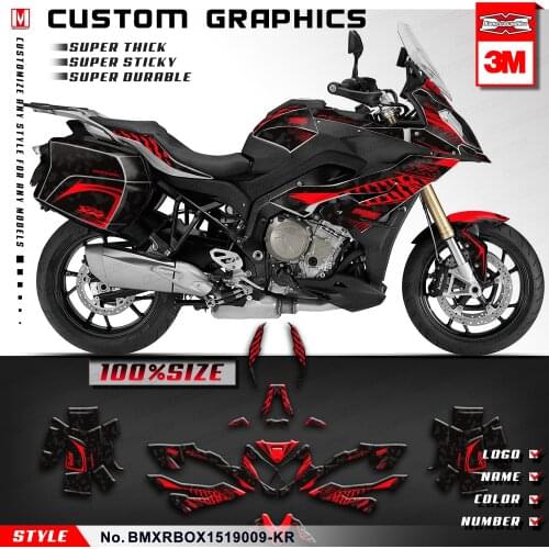 KUNGFU GRAPHICS Black Wrap Stickers Pannier Decals for S 1000 XR S1000XR 2015 2016 2017 2018 2019 (Style no. BMXRBOX1519009-KR)