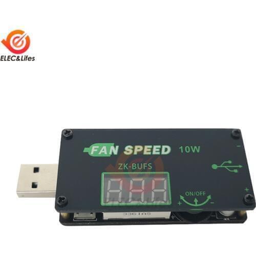 DC 5V 10W USB Fan Governor Timer LED Dimmer Module LED Display digital Voltage Adjustable Speed Controller For Office Home Car