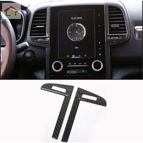 ABS Chrome Car middle air outlet Decoration Cover Trim For Renault Koleos 2017 2018 Car Styling Accessories