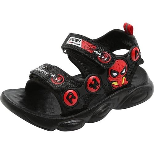 Disney Summer Kids Sandal Toddler Boys Spiderman Sandals Orthopedic Sport Pu Leather Baby Boys Beach Sandals