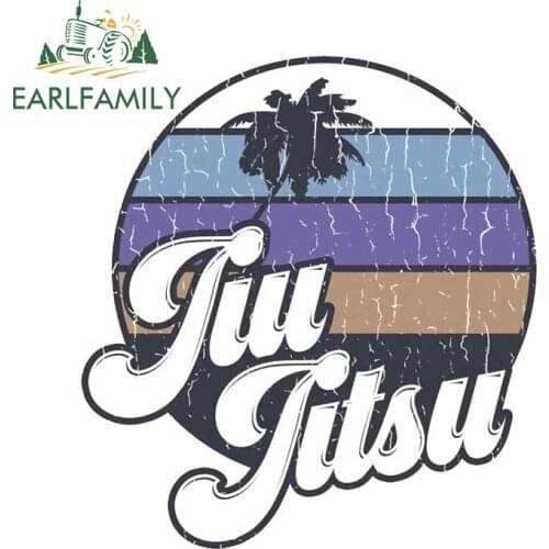 EARLFAMILY 13cm x 12cm for Jiu Jitsu Car Stickers Fashionable Sunscreen Decals Scratch-Proof Creative Laptop Windows Decor