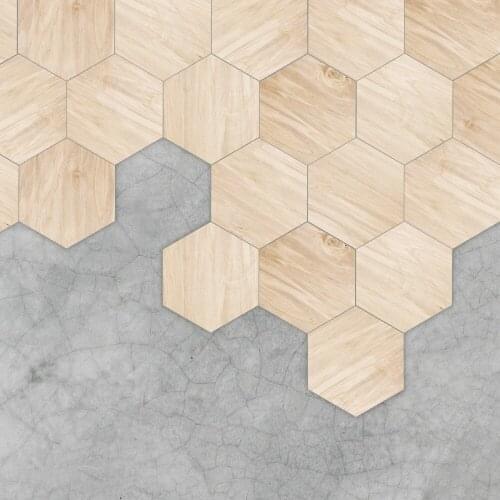 Funlife® Maple Hexture Hexagon Tile Sticker Self-Adhesive Kitchen Backsplash Wall sticker kitchen Easy to Clean DIY Peel & Stick