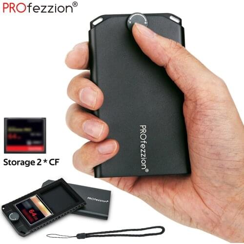 2 Slots Compact Memory Card Case Holder Luxury Aluminium Alloy Dustproof Shock Resistant Camera Cards Storage Box for 2 CF Cards