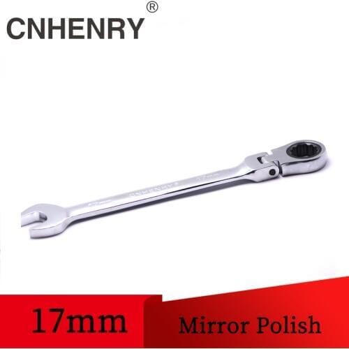17 mm Flexible Head Ratchet Wrench Key Ratchet Spanner Chromed Wrench Universal Key Hand Tools for Car Repair Tools