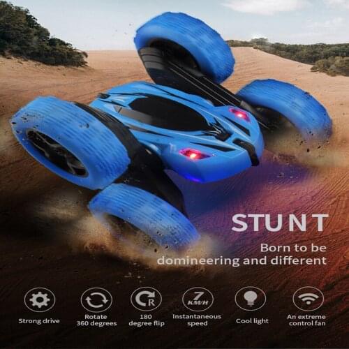 2.4G Rc Car 4CH LED light 360 Degree Flip Stunt Drift Deformation Buggy Car Rock Crawler Roll Remote Control Car RTR Toys Gifts