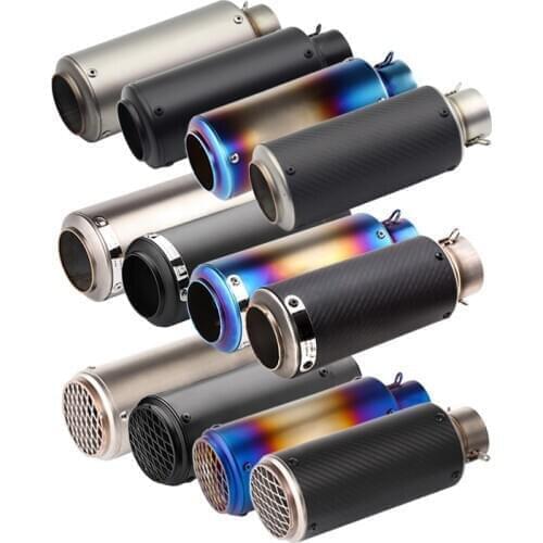 Inlet 51mm 61mm Motorcycle Exhaust Muffler Pipe DB Killer Escape Moto Motorbike Universal for Z1000 GSR400 BK600 GSXR1000 etc
