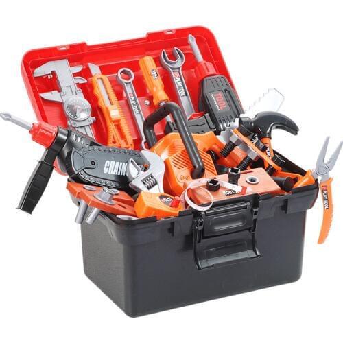 Childrens Toolbox Engineer Simulation Repair Tools Toy Carpentry Drill Screwdriver Repair Kit Play Toy Set for Kids Gift