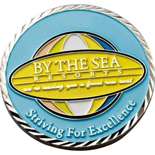 Low price cheap paint double-sided medallion Zinc alloy color double-sided coin