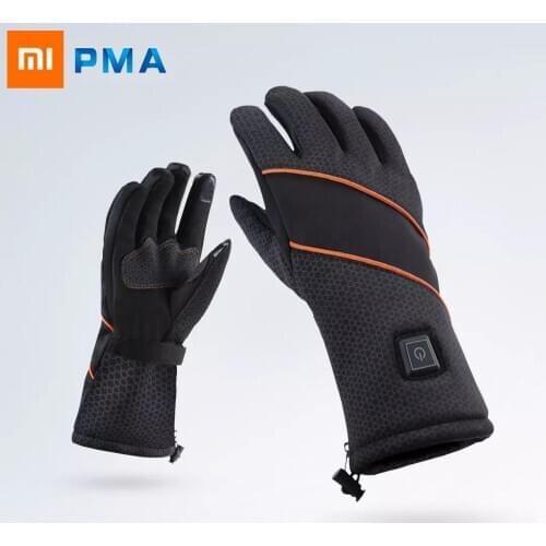 Xiaomi PMA Thermal Electric battery Heated Gloves Winter Skiing Motorcycle Gloves Unisex Black Hands Warmer Touchscreen