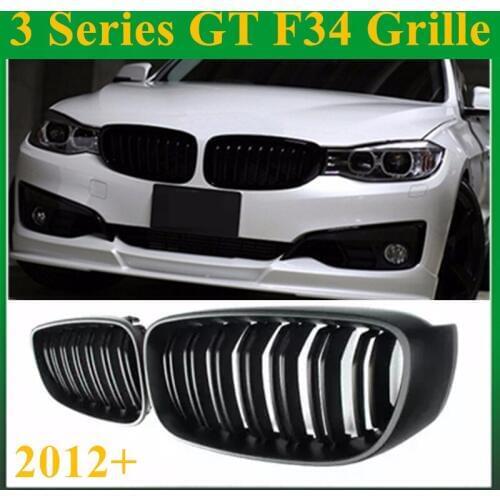 3 series gt gran turismo f34 dual slat front kidney grill grille mesh for bmw 3 series gt 2012+ 320i 328d 335i 318d