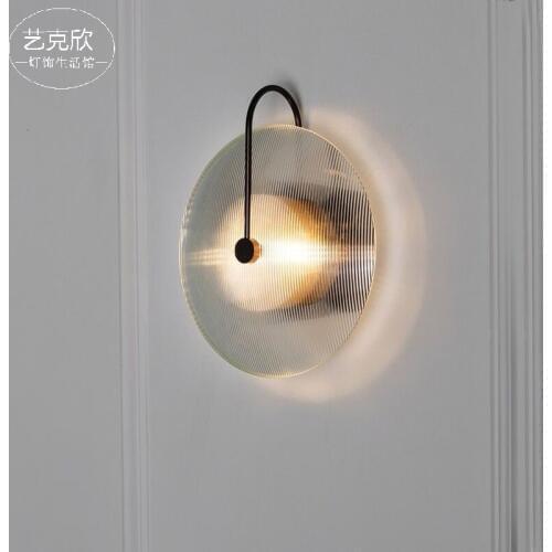 Luxurious A Living Room Background Wall Designer Concise Arts Bedroom Bedside Lamp Northern Europe Originality Glass Wall Lamp