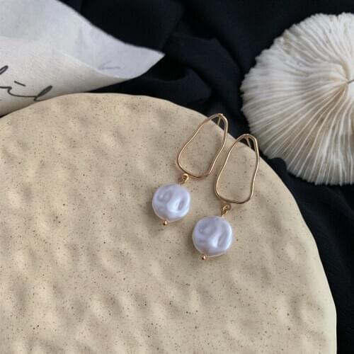 GorGor Dangle Earrings Women Alloy Irregular Pearl Long Tassel Fashion Statement Exquisite Elegant Anniversary Jewelry EZ-878