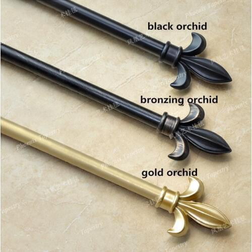Retractable Tapestry Rod Orchid Style Iron Hanging Rod Belgium Tapestries Pole Telescopic Rod Curtain Rod Tapestry Roman Pole