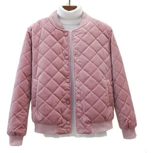 Gold Velvet Cotton Coat Womens Cotton Coat New 2020 Winter Jackets Short Thicken Keep Warm Jacket Parkas Winter Parka Outwear