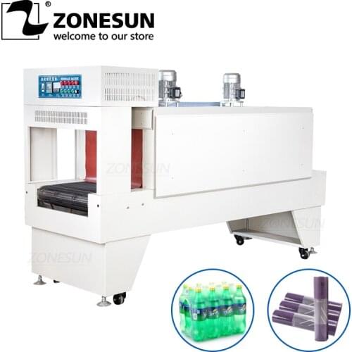 ZONESUN ZS-BSP6040 Automatic Carton Yoga Mat Roll Paper Beverage Bottle POF PVC Film Heat Shrinking Packaging Wrapping Machine