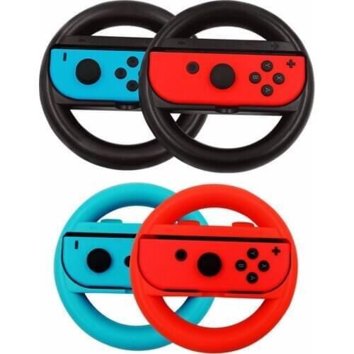 1 Set 2pcs Left and Right Joy-con Steering Wheel Controller Handle Holder Grip for Nintendo Switch