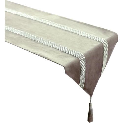 1pcs Modern Table Runner Flannel Diamond Table Marriage Runners for Wedding Decoration Christmas New Year Dining Table Decors