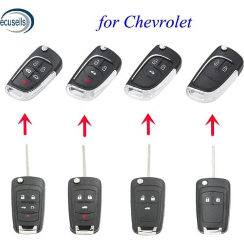 2/3/4/5 Button Modified Flip Folding Flip Key Shell Case Fob for Chevrolet Lova Aveo Cruze With HU100 Uncut Blade