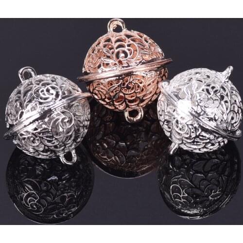 6PCS 26x25mm Hollow Metal Bells 2 Holes Pendant Connectors Christmas Crafts Decorative
